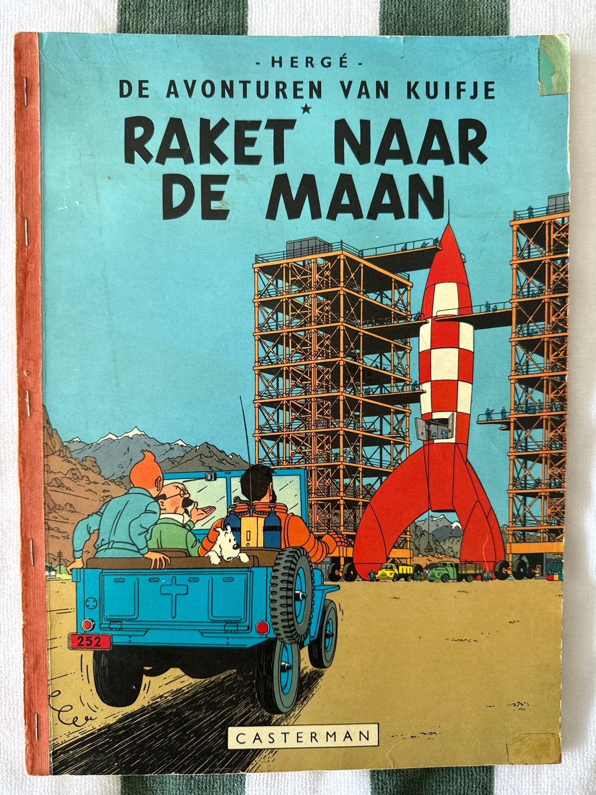 T.e.a.b. Kuifje: Raket naar de Maan (Casterman 1953), Eén stripboek, Ophalen of Verzenden, Zo goed als nieuw