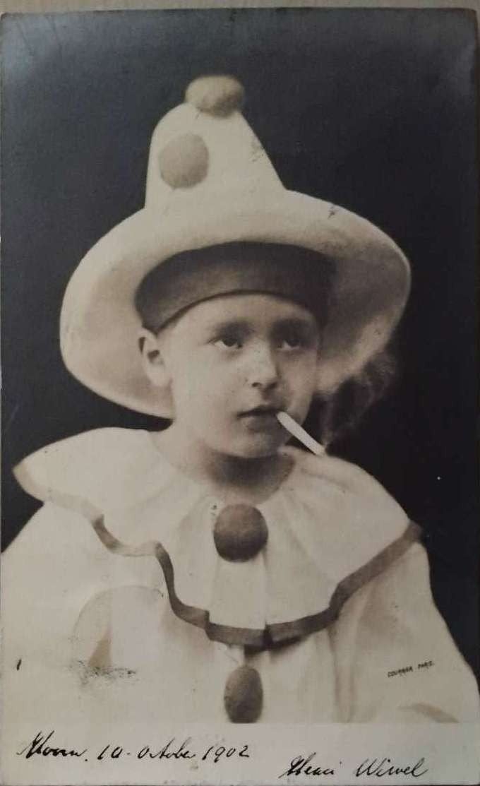 Pierrot/Clown (1902) – Gelopen naar Haarlem, Ophalen of Verzenden, Voor 1920, Gelopen, Overige thema's