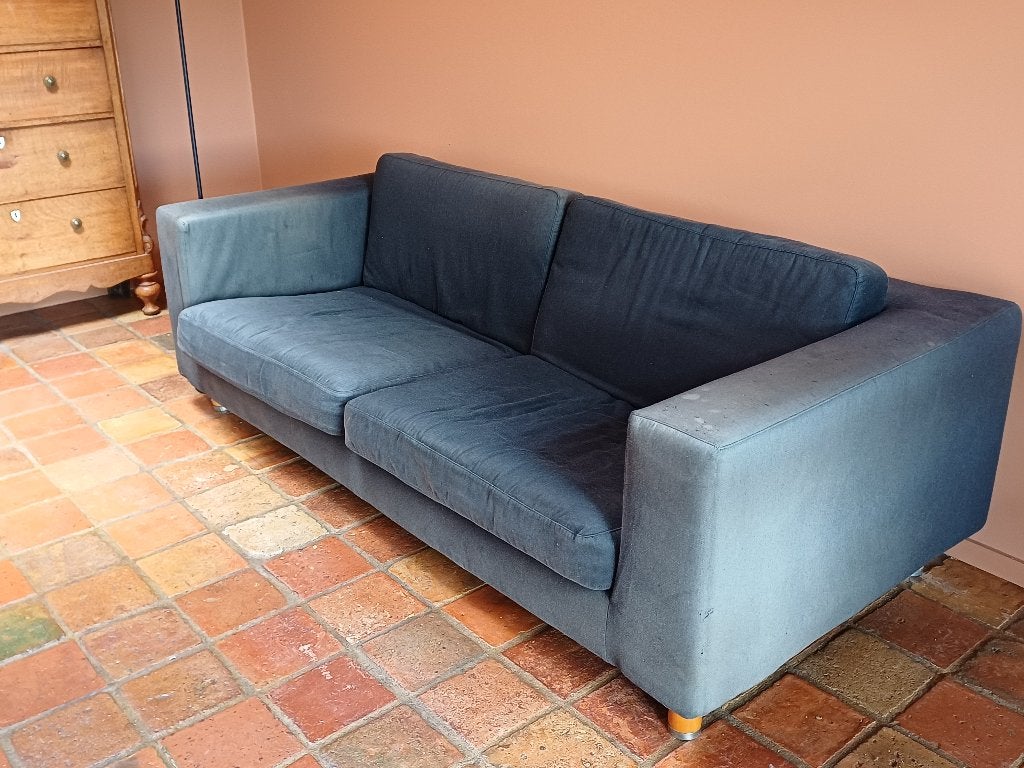 Bank gratis, Huis en Inrichting, Ophalen, Gebruikt, Driepersoons, 75 tot 100 cm