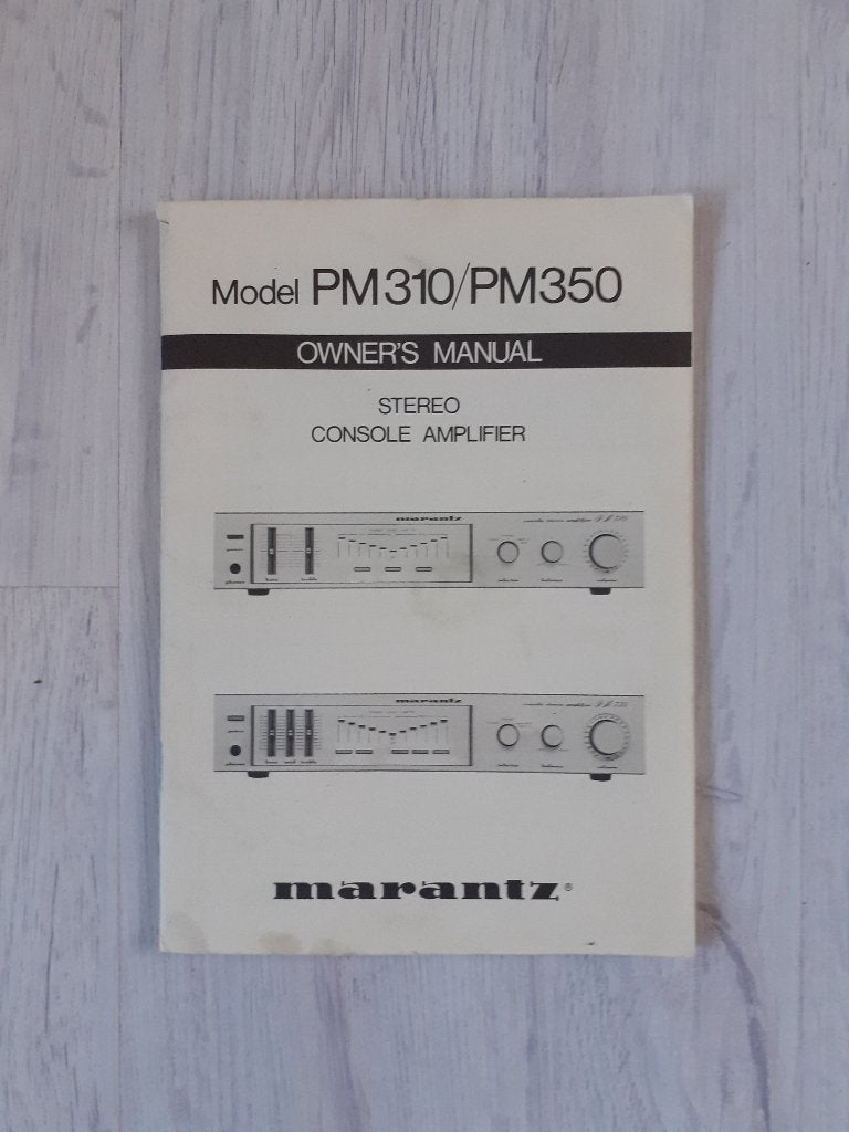 Marantz PM310/PM350 manual, Ophalen of Verzenden, Gebruikt, Stereo, Marantz