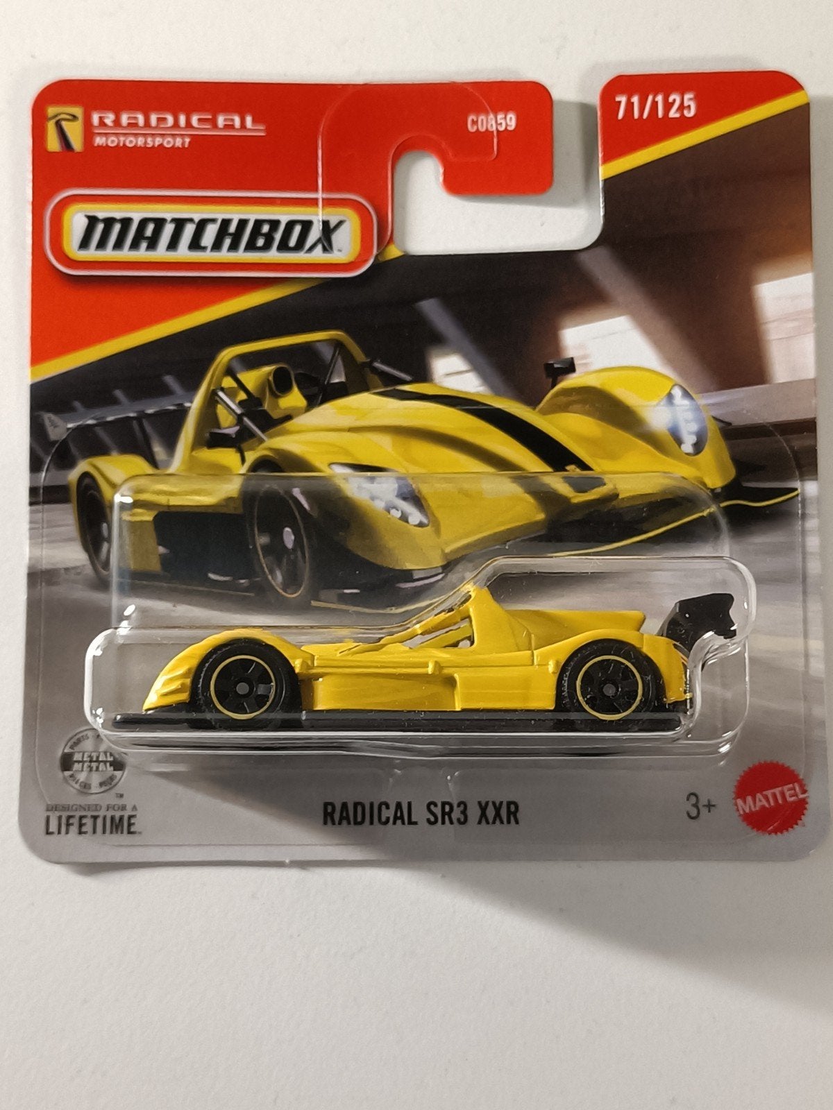 Matchbox Radical SR3 XXR - Geel (71/125), Ophalen of Verzenden, Nieuw, Auto