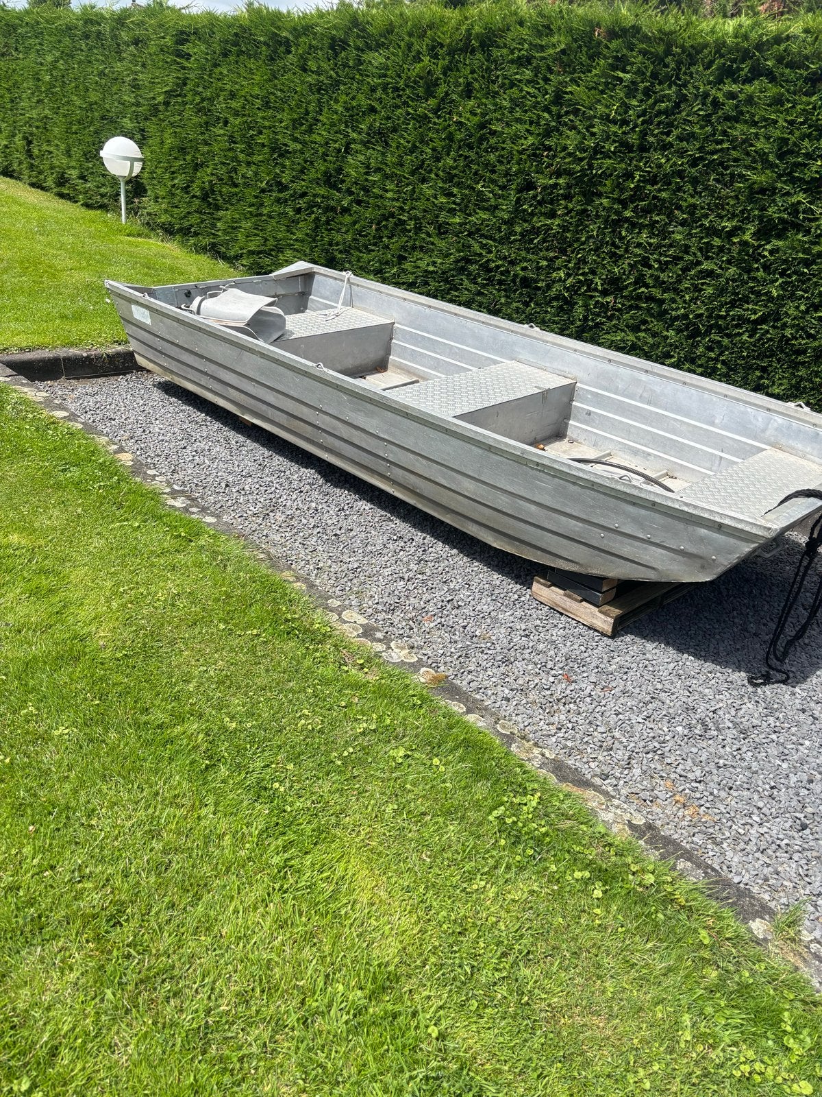 Aluminium Qwest platbodem, Ophalen, Overige merken, Gebruikt, Geen motor