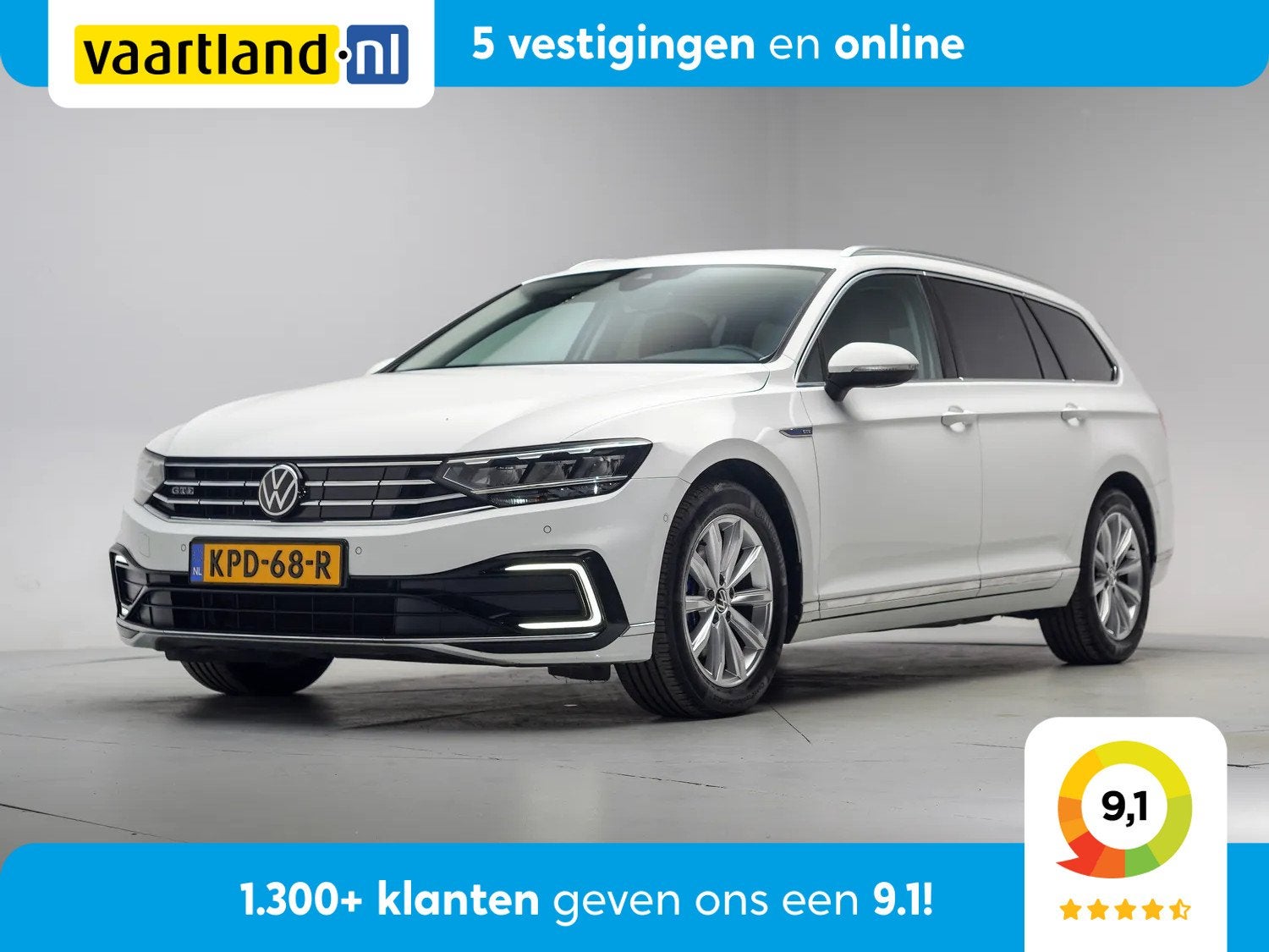 Volkswagen Passat Variant 1.4 TSI GTE Business [ LED Navi Ca, Gebruikt, 4 cilinders, Wit, Hybride Elektrisch/Benzine