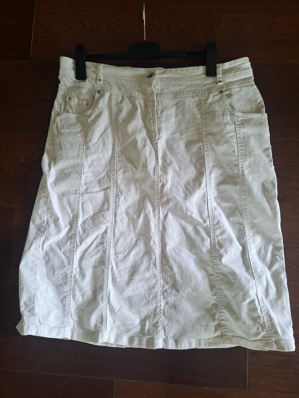 Witte spijkerrok maat 44, Kleding | Dames, Wit, Maat 42/44 (L), Ophalen of Verzenden, Zo goed als nieuw