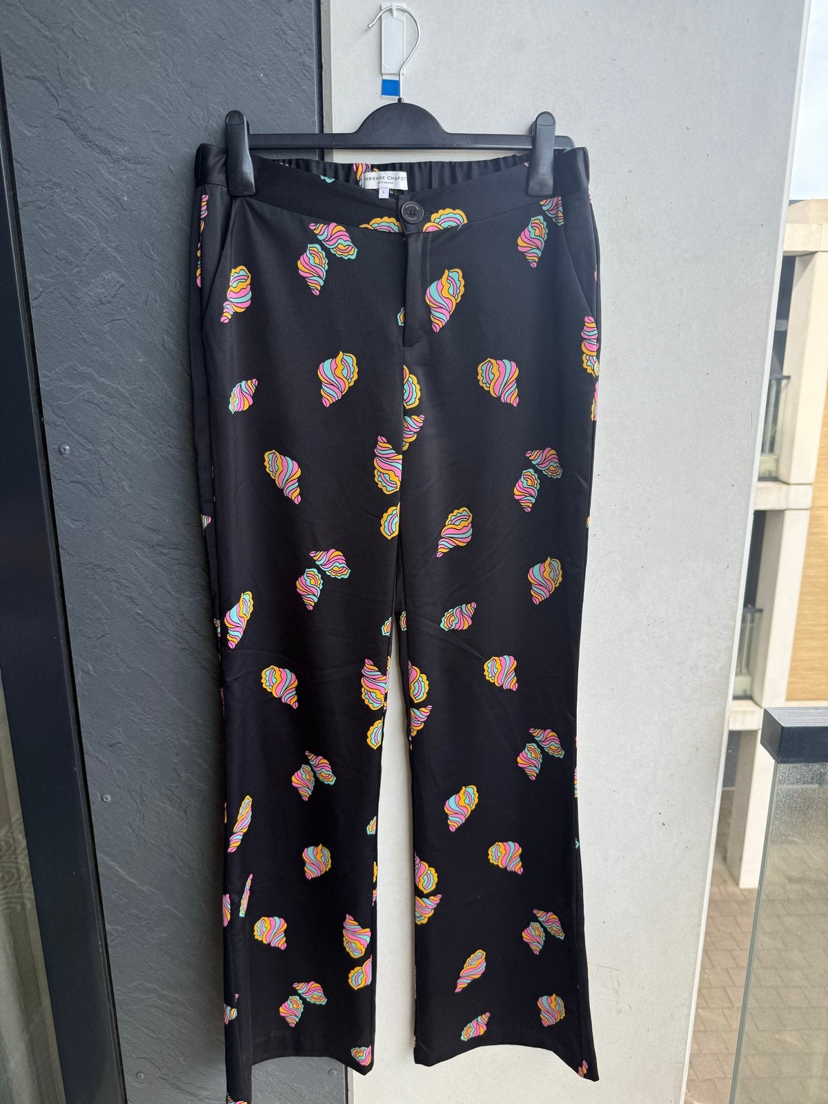 Fabienne Chapot broek met schelpenprint, Zwart, Maat 42/44 (L), Ophalen of Verzenden, Zo goed als nieuw