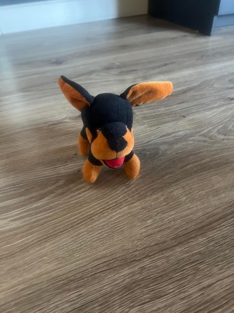 Leuke Teckel Knuffel - Zwart met Bruine Details, Overige merken, Overige karakters, Zwart, Zo goed als nieuw