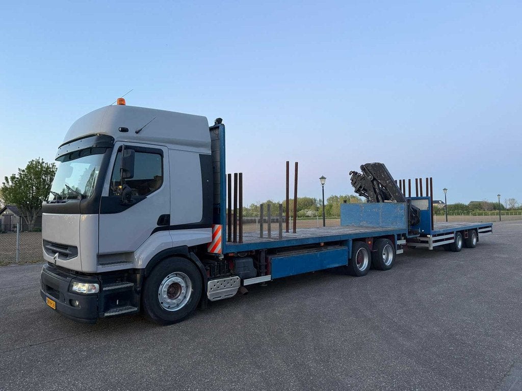 Renault HR 388 6X2 Autolaadkraan 22T/M met Draco Aanhangwage, Auto's, Euro 2, Renault, Overige brandstoffen, Bedrijf