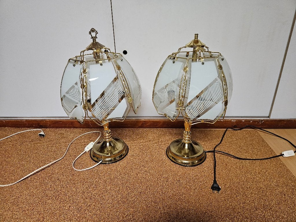 Hollywood regency lampen, Ophalen, Gebruikt, Glas, E14 (klein)