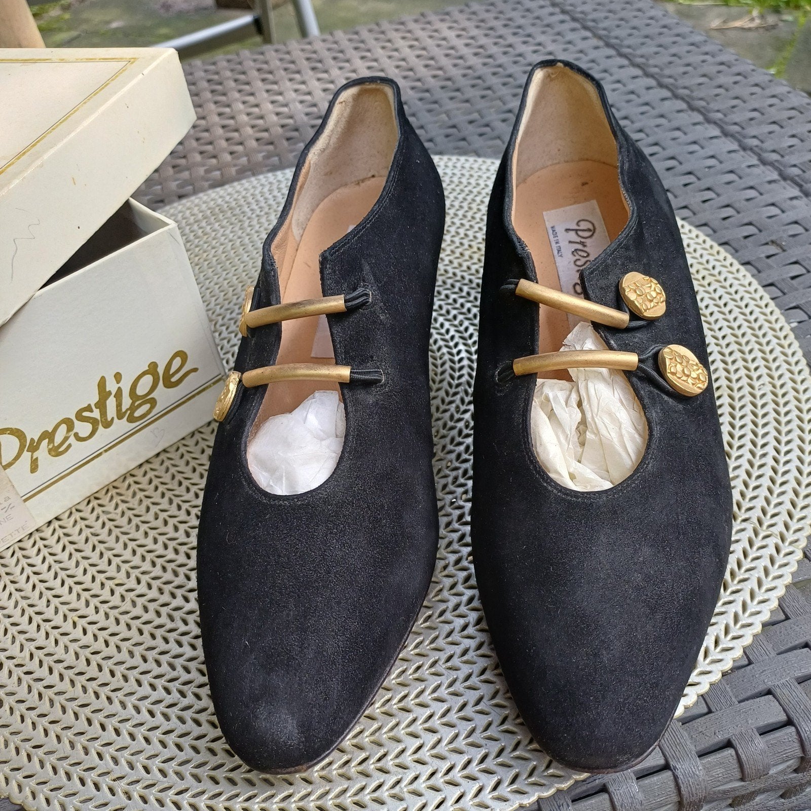 Vintage damesschoen zgan, Prestige, Ophalen of Verzenden, Zo goed als nieuw, Zwart