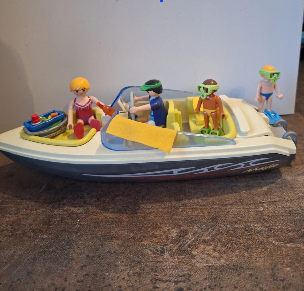 Playmobil Zwarte speedboot 4862 met poppetjes, Ophalen of Verzenden