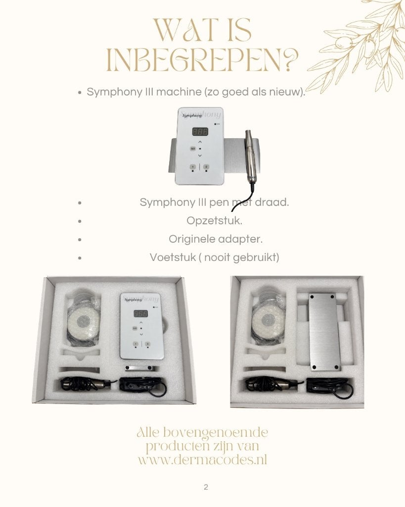 SYMPHONY III PERMANENTE MAKEUP (PMU) MACHINE | INCL. NAALDEN, Ophalen of Verzenden, Zo goed als nieuw, Overige typen