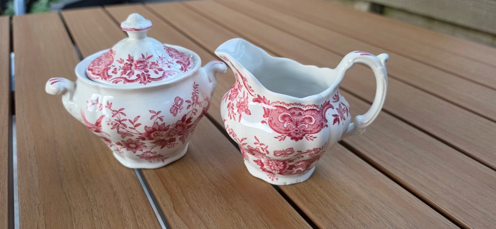 Ridgway "Windsor" Suikerpot en Melkkannetje, Ophalen of Verzenden