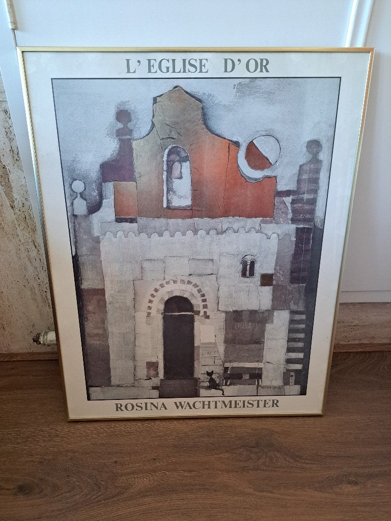 Schilderij, Ophalen, Achter glas, Stads- / dorpsgezicht