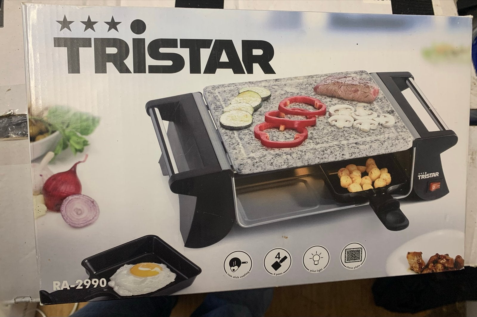 Tristar raclette steengrill nieuw in doos, Ophalen of Verzenden