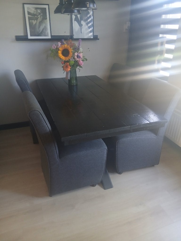 Eetkamerstoelen 4 van pronto, Ophalen, Zo goed als nieuw, Vier, Industrieel