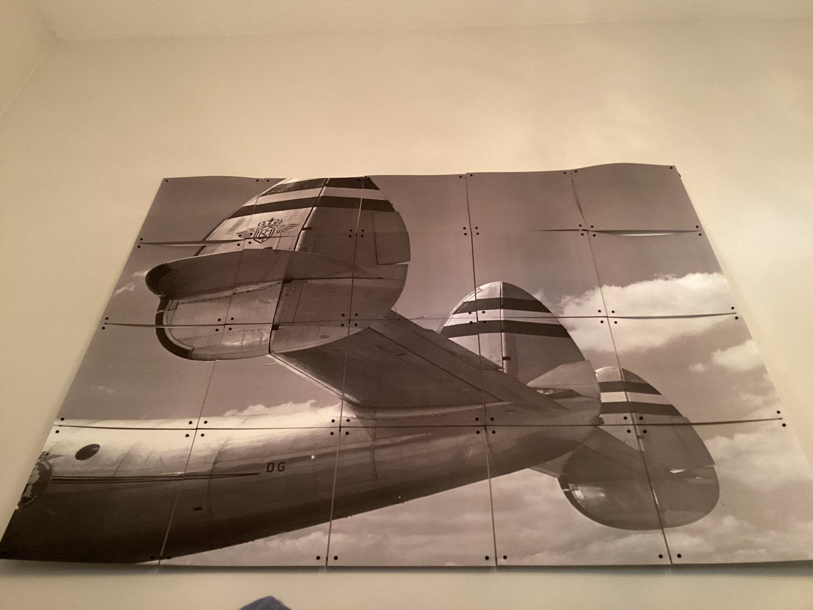 Ixxi Wanddecoratie Vliegtuig Zwart-Wit - Modern Design, Ophalen, Schilderij, Zo goed als nieuw, Kunststof