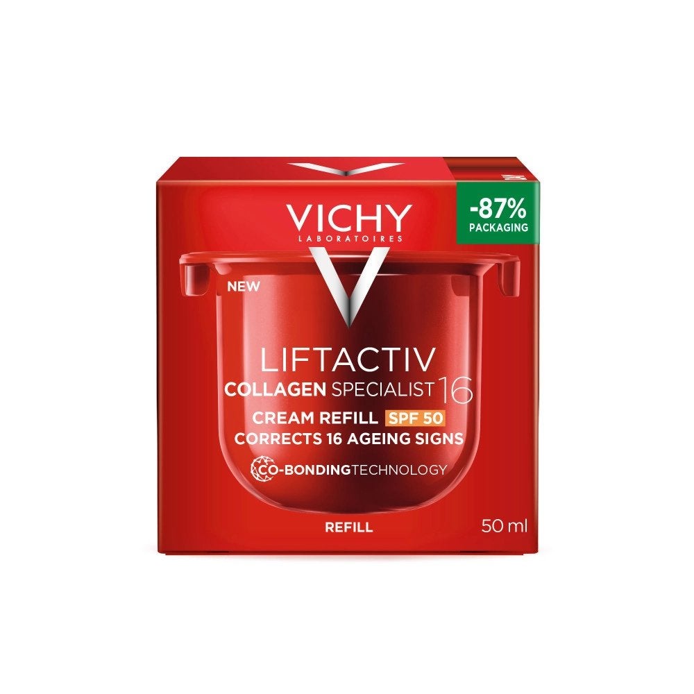 Vichy Liftactiv Collagen Specialist 16 Dagcrème SPF50 refill, Verzenden, Nieuw, Gehele gezicht, Verzorging