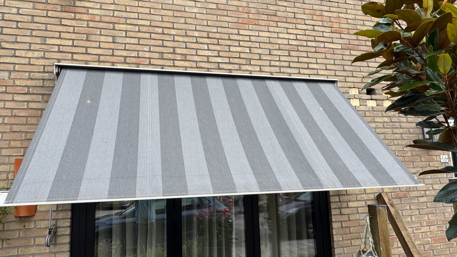 Zonnescherm met nieuw doek, 262x100cm, Tuin en Terras, Ophalen, Zo goed als nieuw, 250 cm tot 450 cm, Uitvalscherm