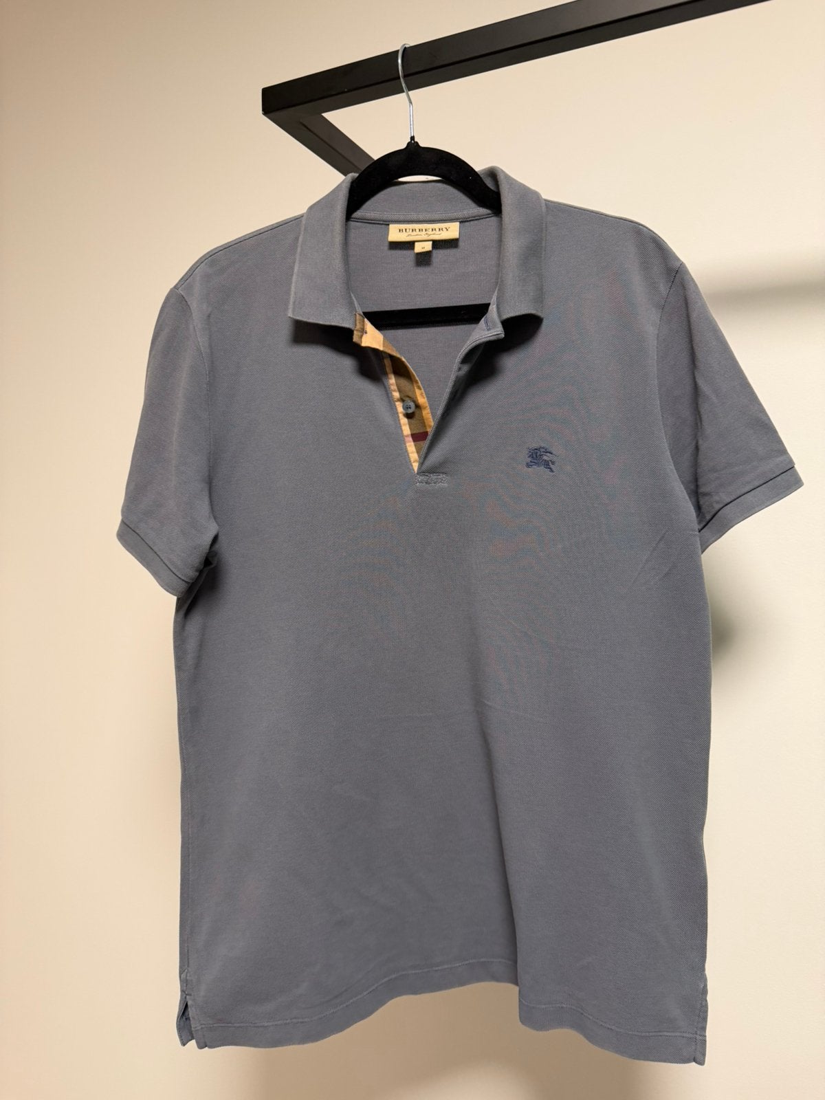Burberry polo zo goed als nieuw maat M, Kleding | Heren, Polo's, Ophalen of Verzenden, Zo goed als nieuw, Maat 48/50 (M), Grijs