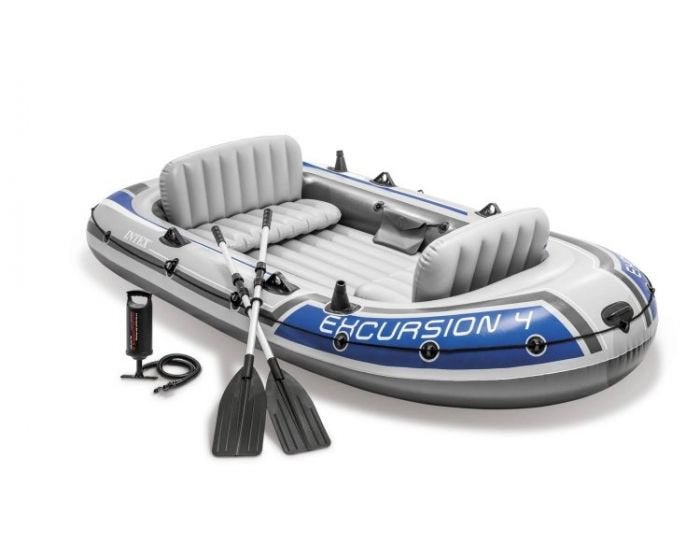 Intex Excursion 4 rubber boat, New Condition, Ophalen of Verzenden, Zo goed als nieuw