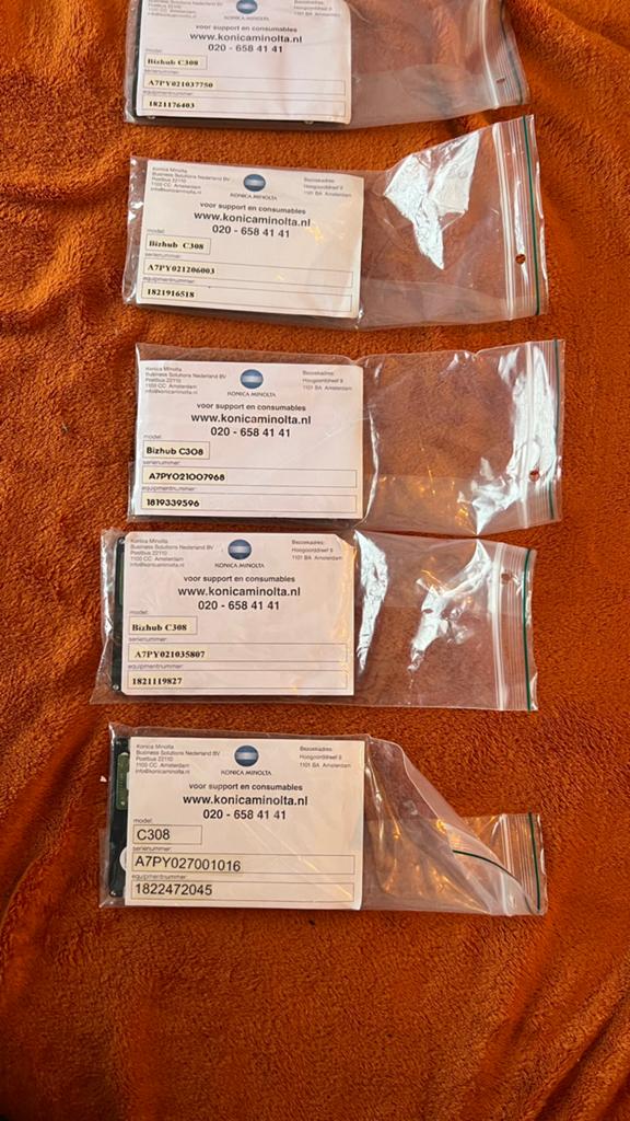 5x 250GB Harde Schijf voor Konica Minolta Bizhub C308, Computers en Software, Harde schijven, Gebruikt, Intern, HDD, Ophalen of Verzenden