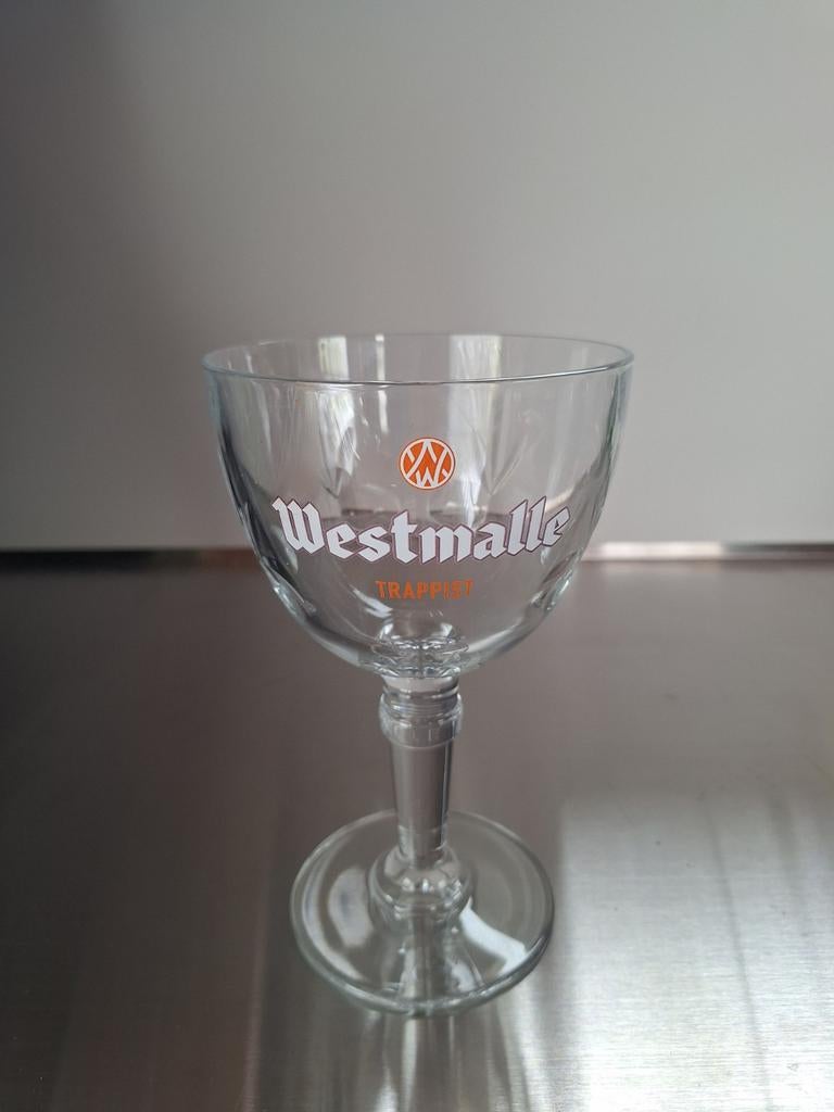 WESTMALLE TRAPPIST glas, 0,33 l, witte rode logo, Ophalen of Verzenden, Zo goed als nieuw, Bierglas