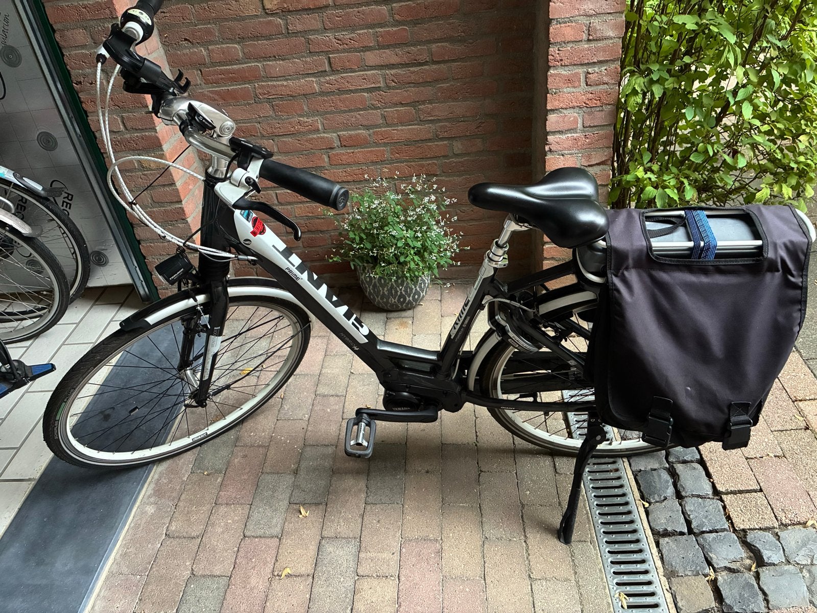 Elektrische Giant Prime met fietstassen, inclusief oplader, Fietsen en Brommers, Elektrische fietsen, Ophalen of Verzenden, Gebruikt