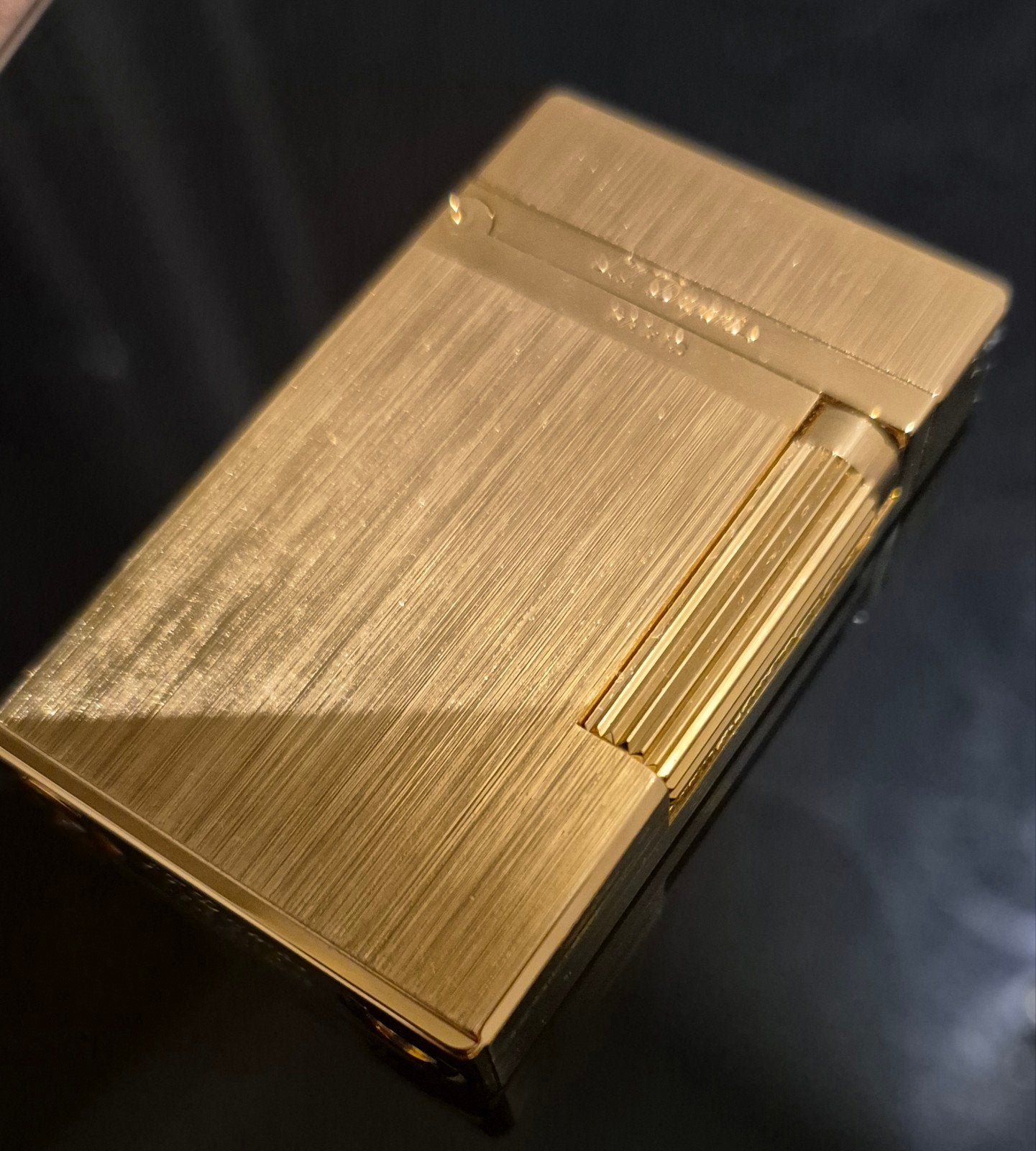 Mooie S.T Dupont gouden aansteker, Verzamelen, Rookartikelen, Aanstekers en Luciferdoosjes, Ophalen, Zo goed als nieuw, Aansteker
