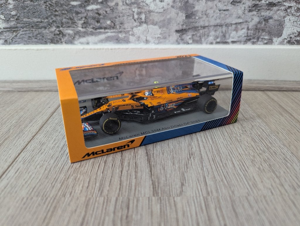 Lando Norris: MCL35M Abu Dhabi GP21 - 1:43 - Spark S7855, Ophalen of Verzenden, Nieuw, Auto, Overige merken