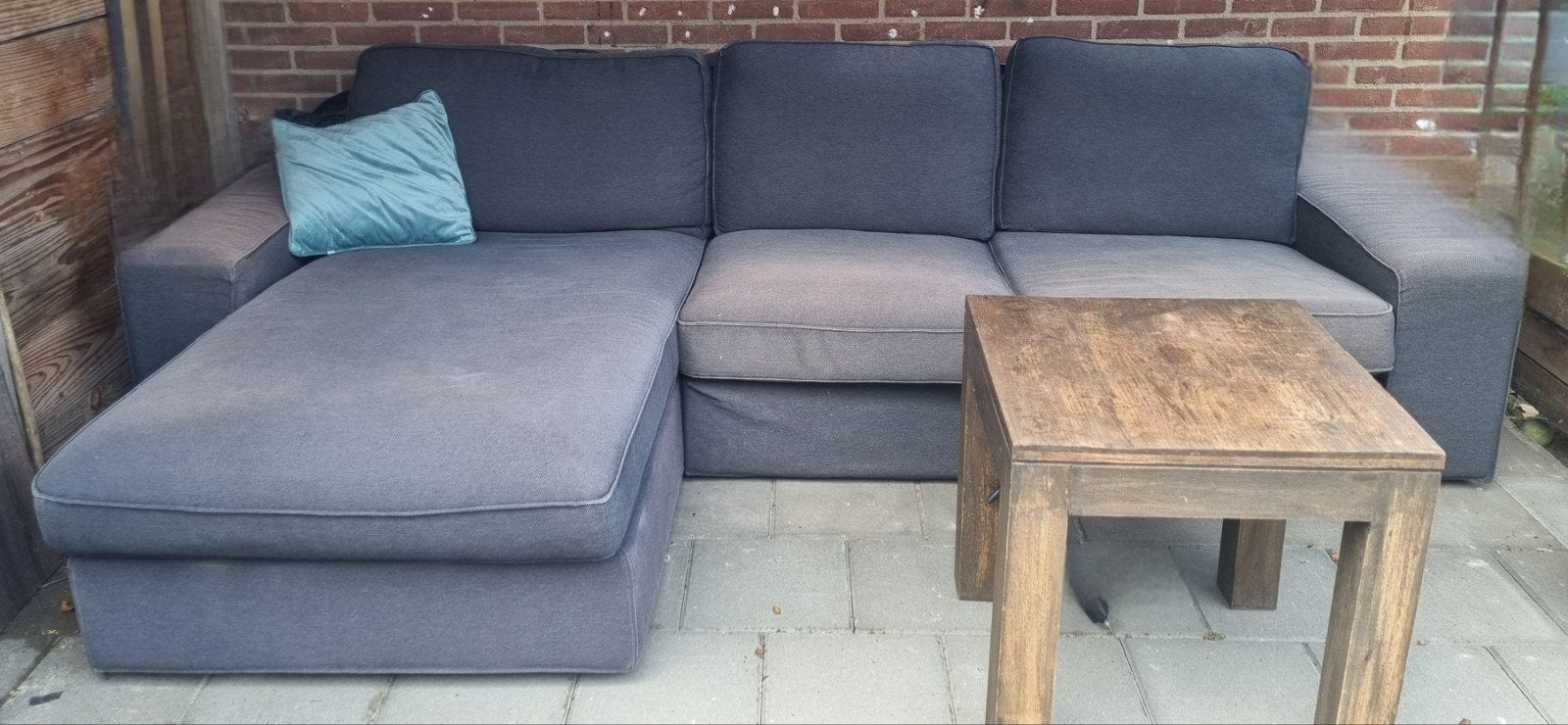 GRATIS - Ikea modulaire bank met chaise longue, Ophalen, 250 tot 300 cm, Gebruikt, 125 tot 150 cm