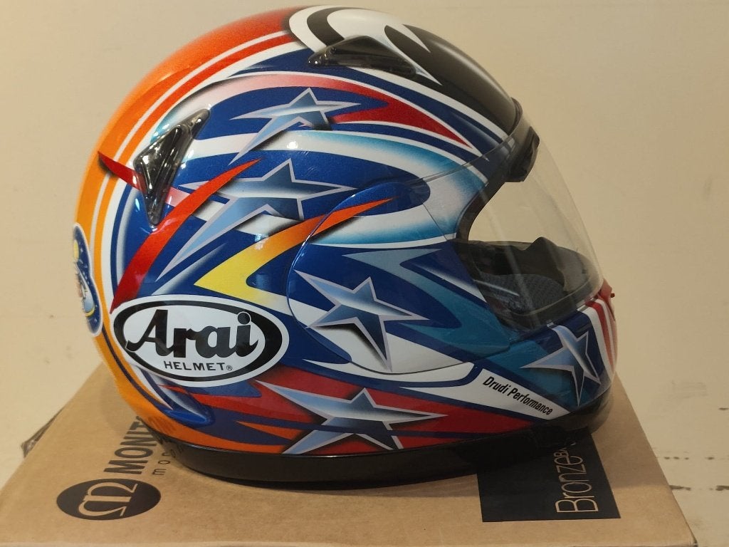 Arai Nakano Replica Motorhelm - zeer zeldzaam- collectors it, Motoren, Kleding | Motorhelmen, Arai, XXS, Kinderen, Ophalen of Verzenden