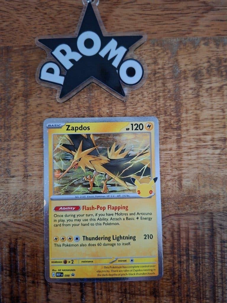 Pokemon Zapdos (ex) (MEP 098)  promo, Ophalen of Verzenden, Nieuw, Losse kaart, Foil