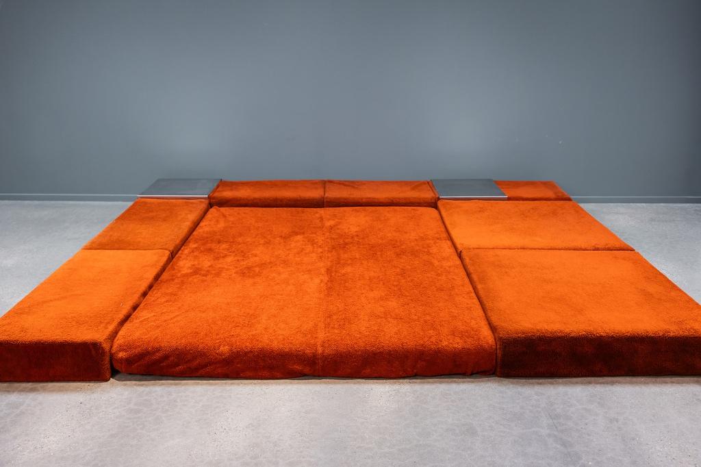 Roche bobois modular bed system, Ophalen of Verzenden, Tweepersoons, Minder dan 150 cm