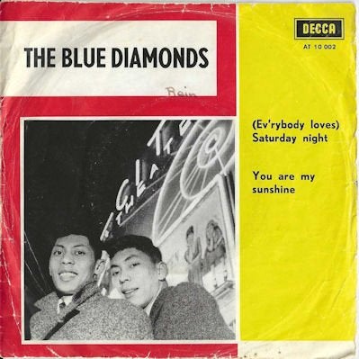 BLUE DIAMONDS  (Ruud & Riem) 1963  UNIEKE NEDERBIET !! B1465, Cd's en Dvd's, Ophalen of Verzenden, Gebruikt, 7 inch, Pop