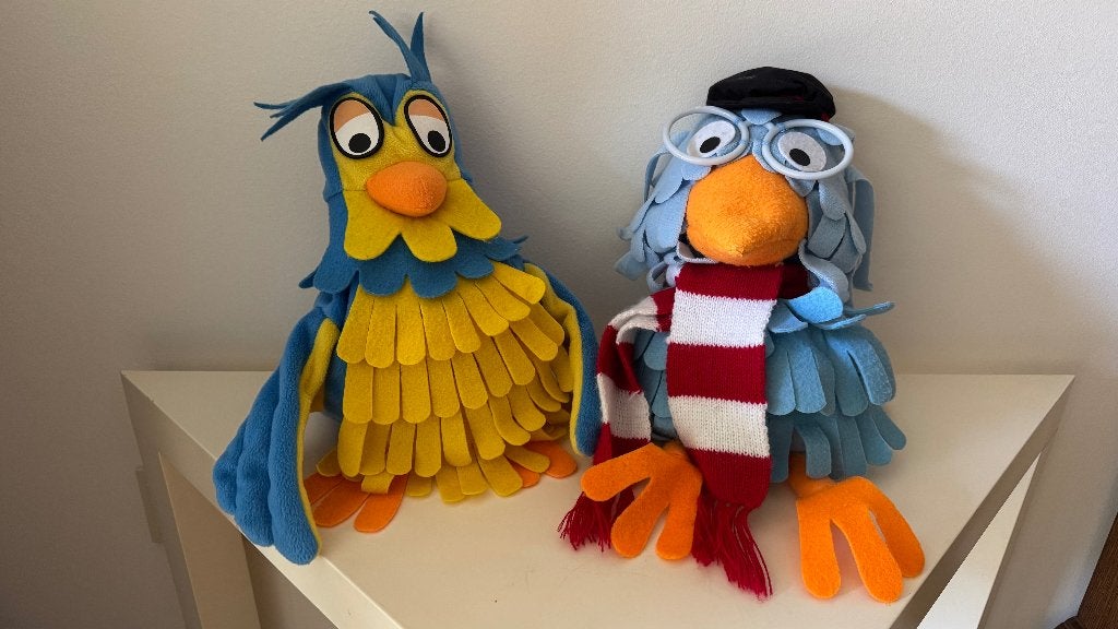 Meneer de Uil en Gerrit de Postduif, Ophalen of Verzenden, Zo goed als nieuw, Pop