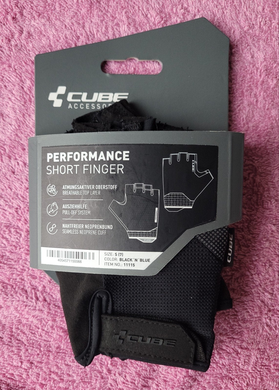 Cube Short Finger MTB handschoenen S | NIEUW, S, Nieuw, Ophalen of Verzenden, Cube