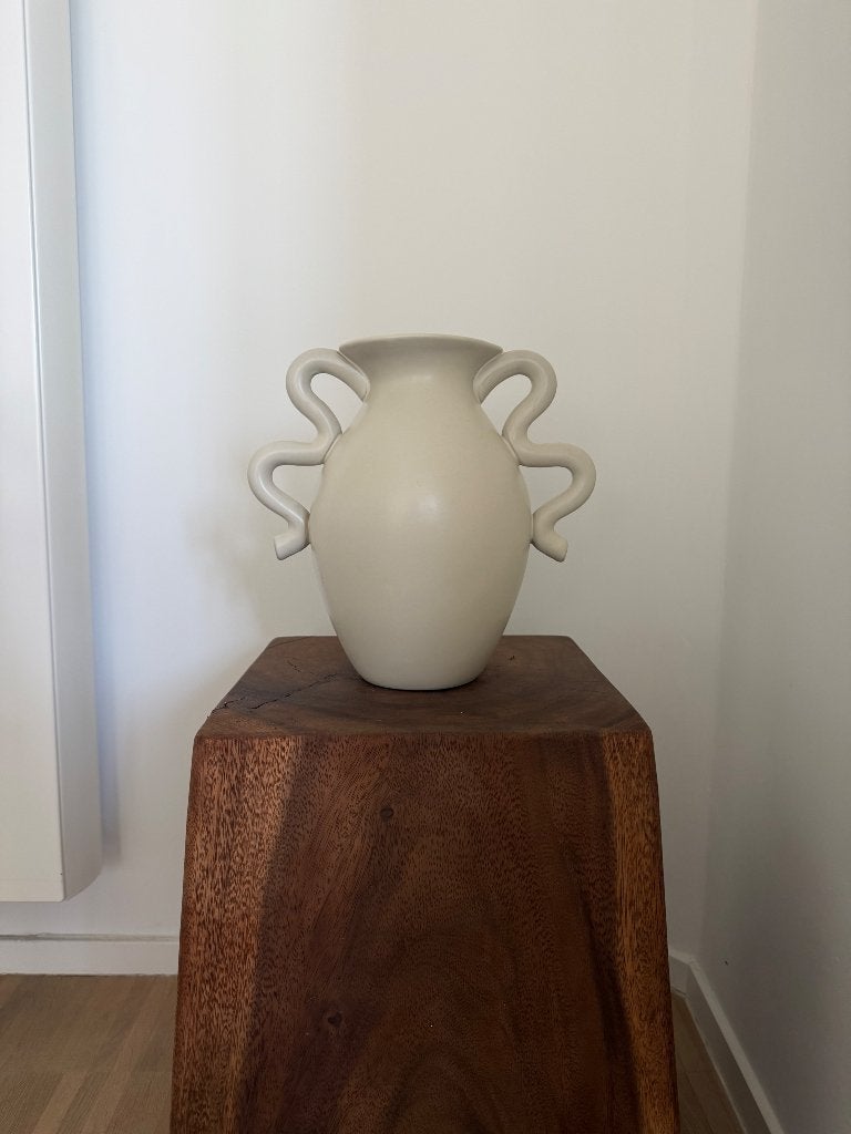 Ferm Living verso vaas - creme, Ophalen, Beige, 27 cm, Zo goed als nieuw