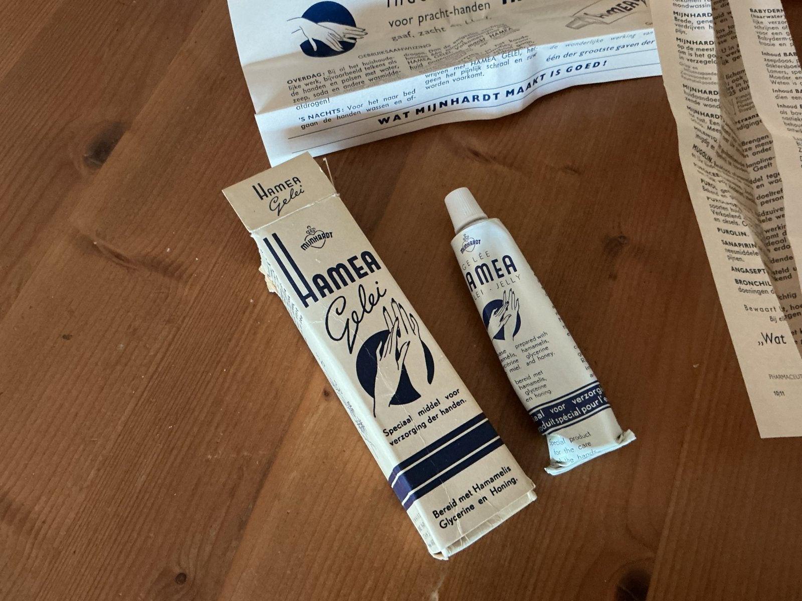 Vintage Hamea Gelei Handcrème met doosje en bijsluiter, Ophalen of Verzenden