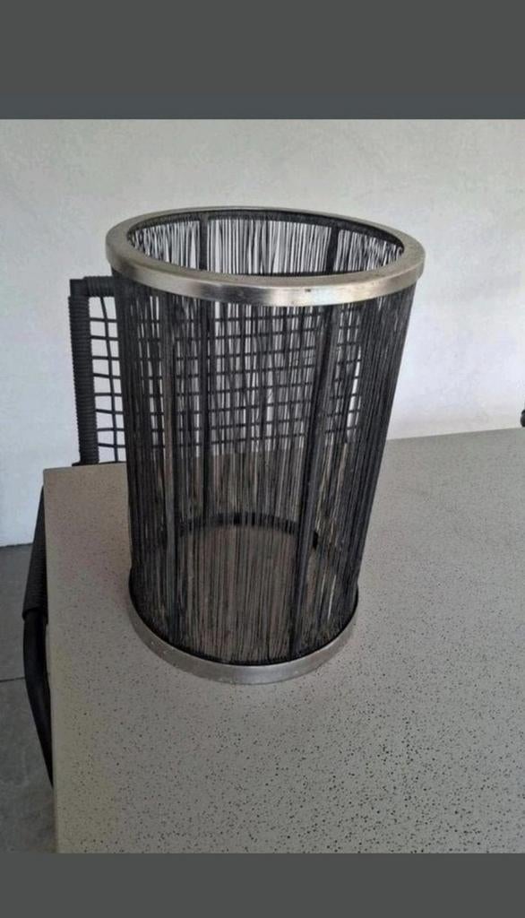 Windlicht zwart metalen draden, Gebruikt, Zwart, Ophalen of Verzenden, Metaal