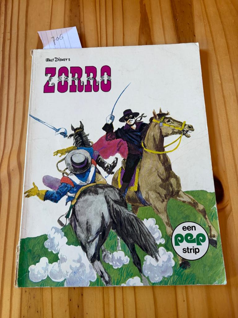 Zorro walt disney een PEP strip 1973, Ophalen of Verzenden, Zo goed als nieuw, Fictie algemeen