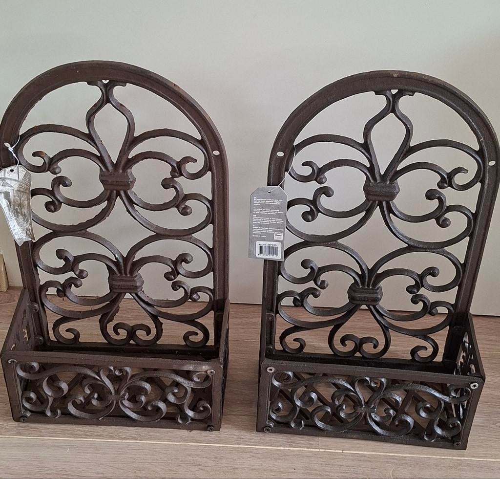 Rond plantenrekje van Esschert Design, gietijzer, Ophalen, Vrijstaande haard, Houthaard