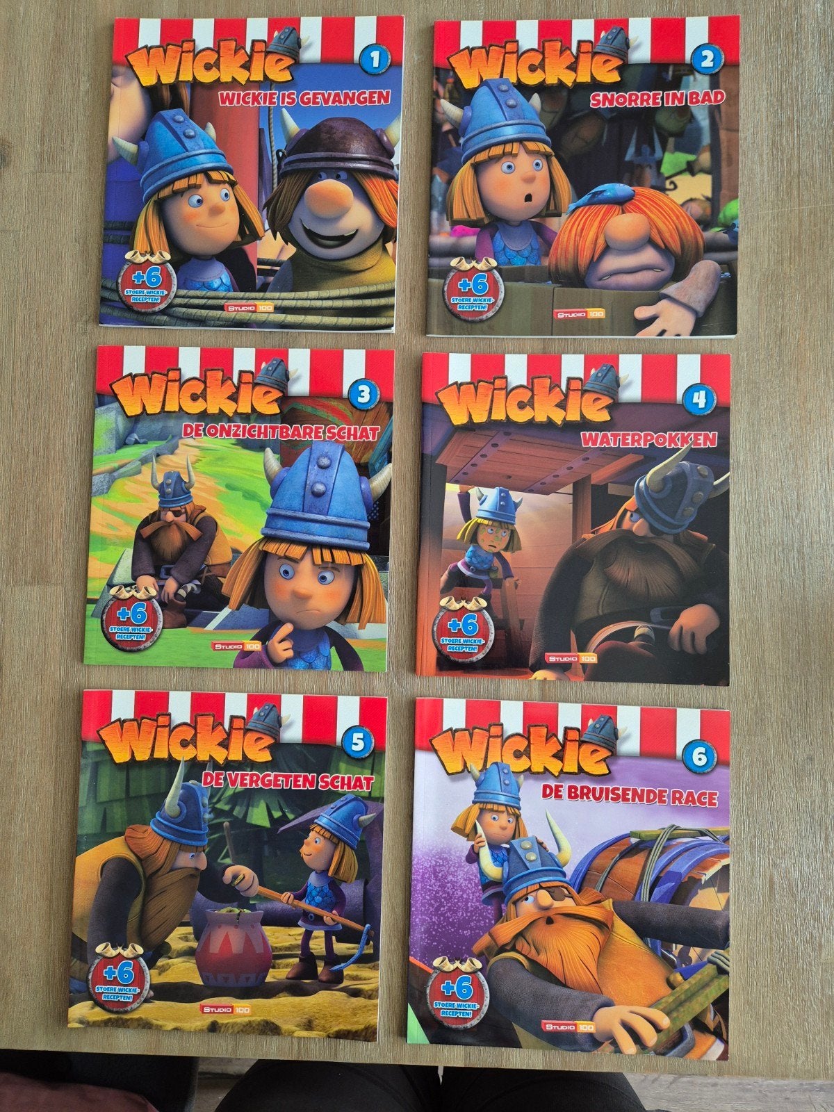 Wickie de Viking boeken (deel 1 t/m 6), Ophalen of Verzenden, Zo goed als nieuw, Runer Jonsson, Fictie algemeen