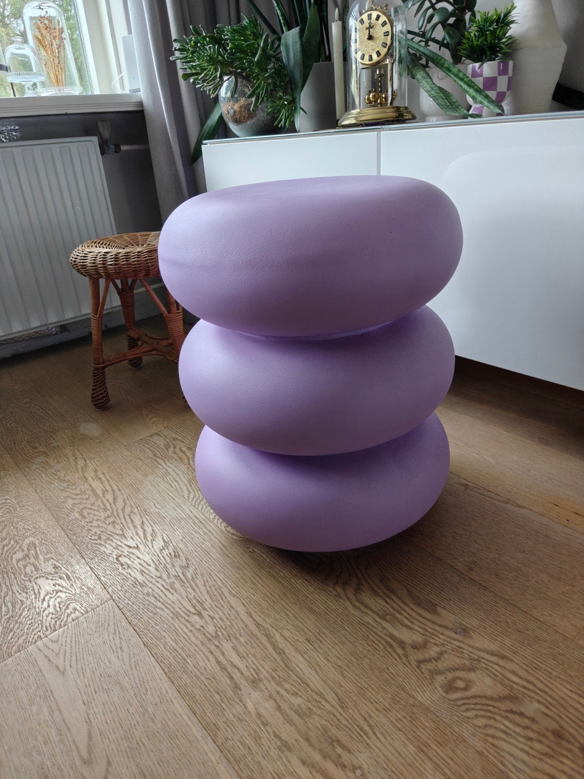 Lila bijzettafel Xenos - 50cm hoog, Huis en Inrichting, Tafels | Bijzettafels, Overige materialen, Minder dan 55 cm, Gebruikt