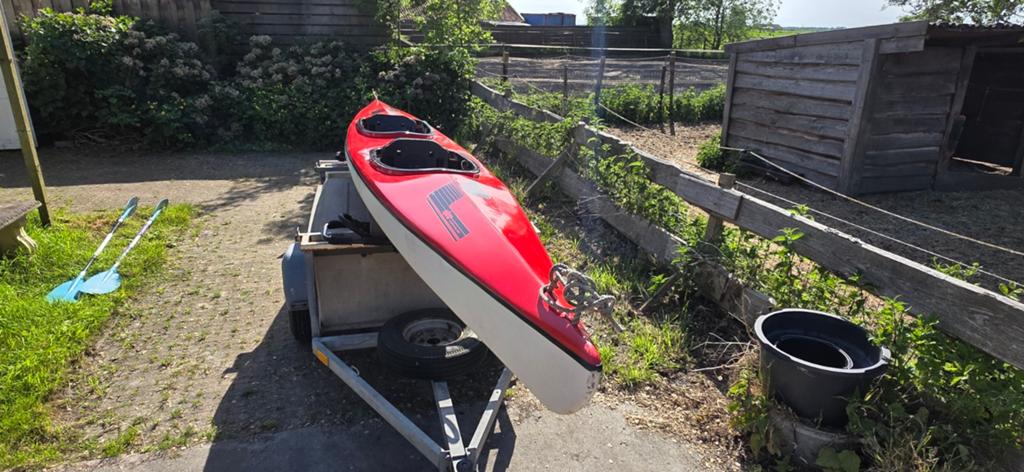 Tweepersoons kajak met peddels, Watersport en Boten, Ophalen, Gebruikt, 2-persoons