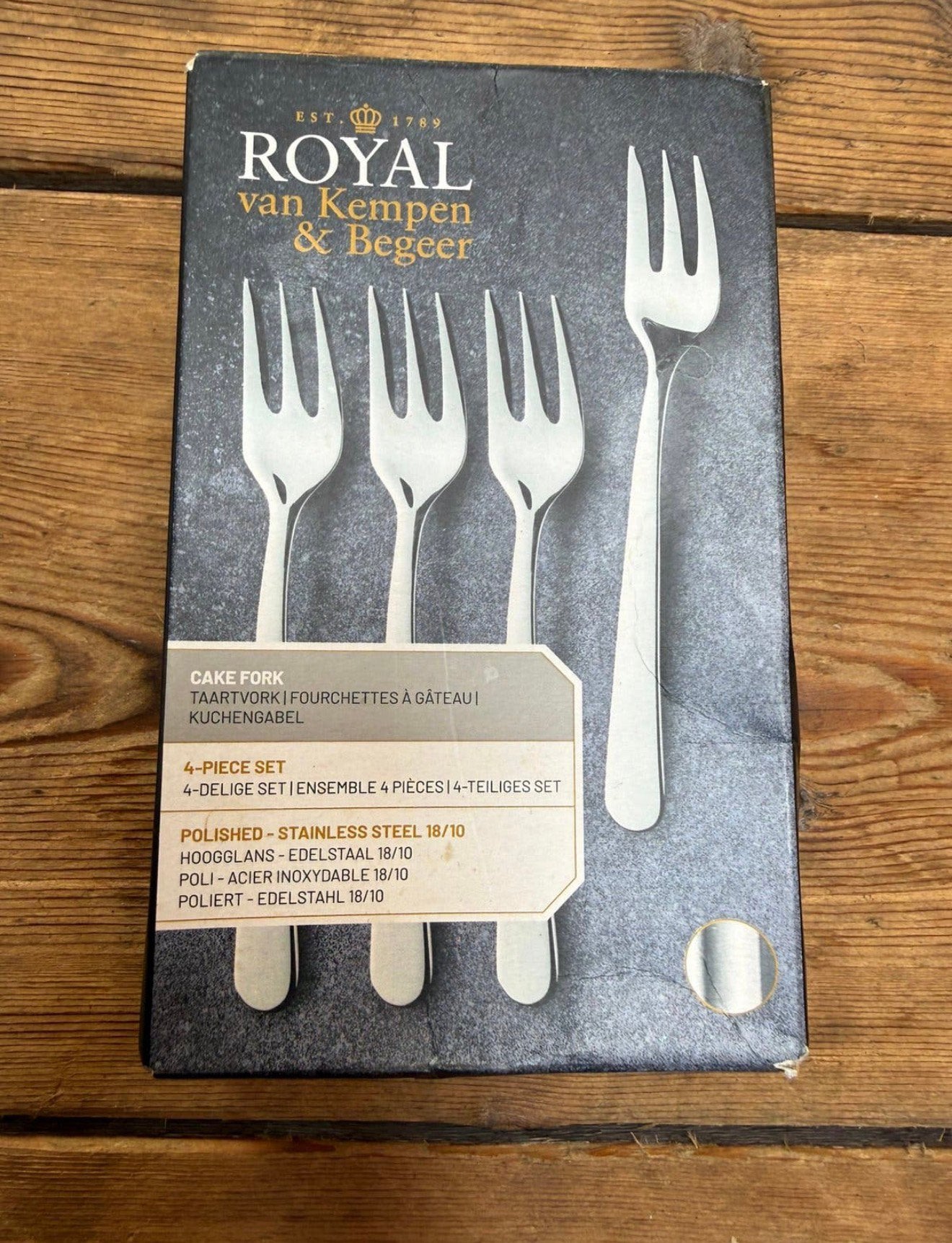 Royal VKB van Kempen & Begeer taartvorkjes nieuw 3 doosjes, Ophalen, Nieuw, Rvs of Chroom