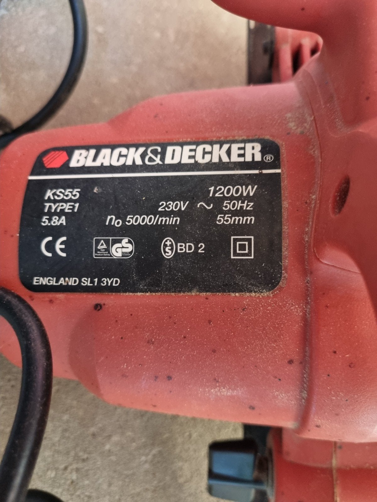 Black & Decker Cirkelzaag KS55 - incl. 2e zaagblad en koffer, Gebruikt, Cirkelzaag, Ophalen of Verzenden, Black & Decker