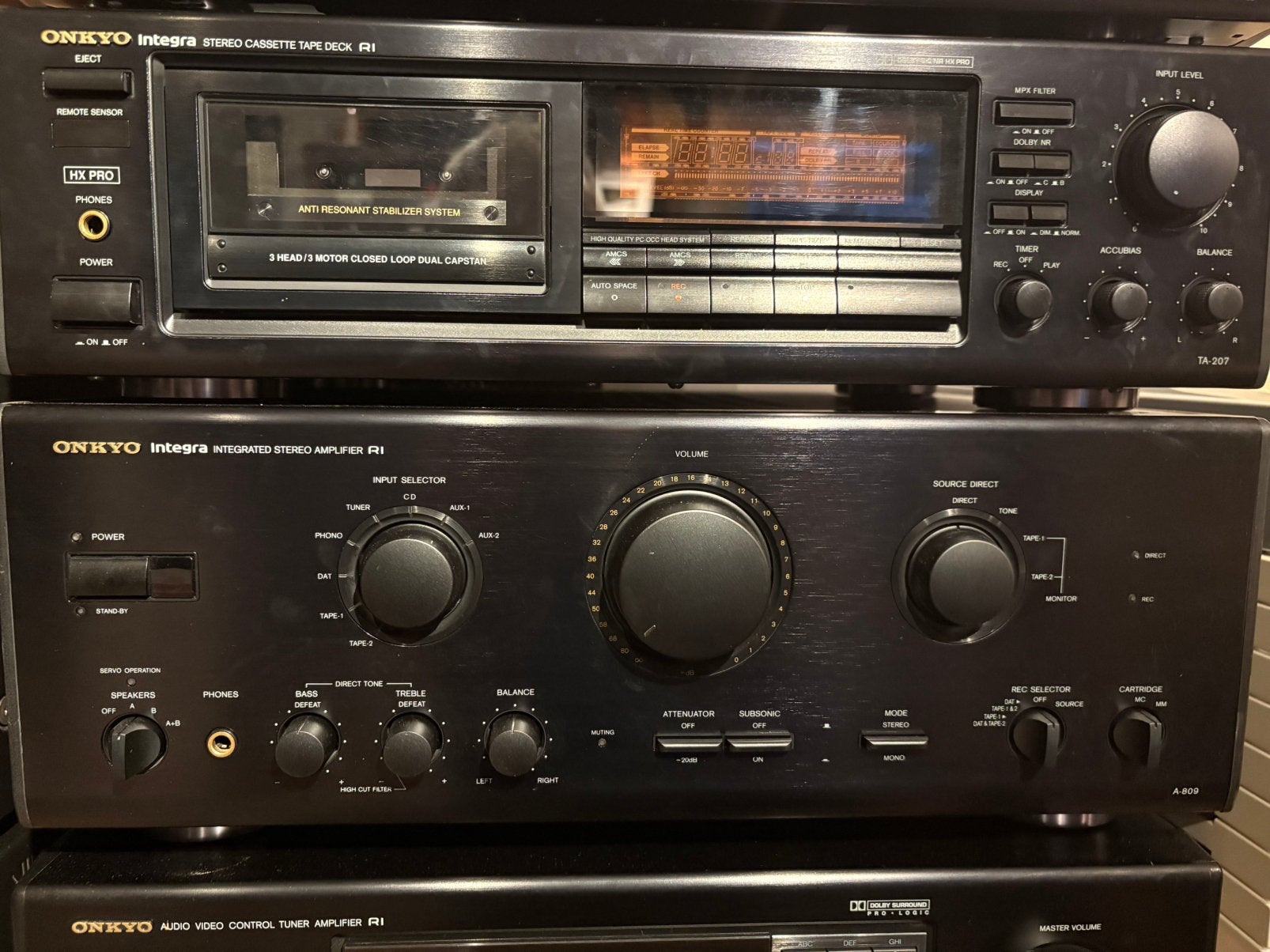 Onkyo A-809 ( de Mercedes van Onkyo ), Ophalen of Verzenden, Zo goed als nieuw, 120 watt of meer, Onkyo