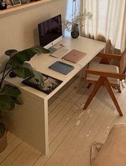 IKEA MALM Bureau zonder verlengstuk, wit, Ophalen, Gebruikt, Spaanplaat of MDF, IKEA