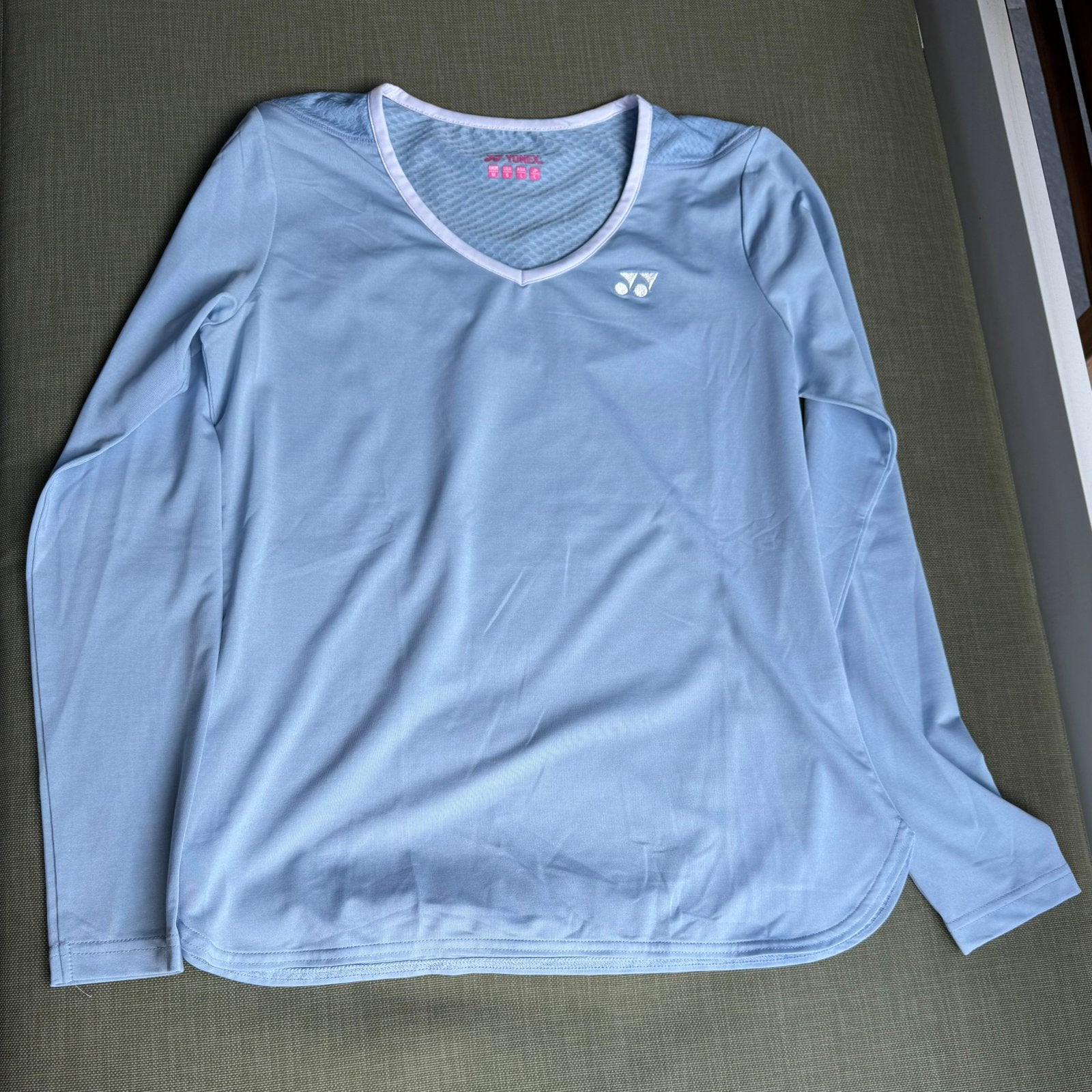 Yonex badminton kleding dames maat M lichtblauw, Ophalen of Verzenden, Zo goed als nieuw, Kleding