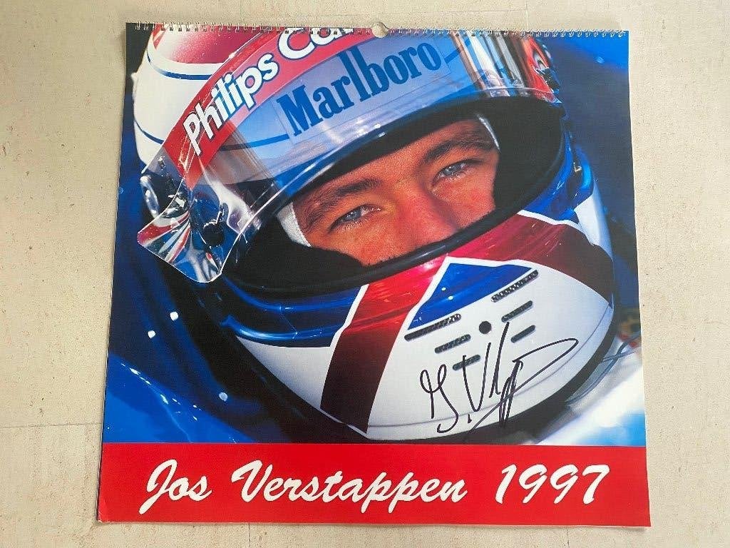 Kalender 1997 Jos Verstappen met originele handtekening, Ophalen of Verzenden, Zo goed als nieuw, Formule 1